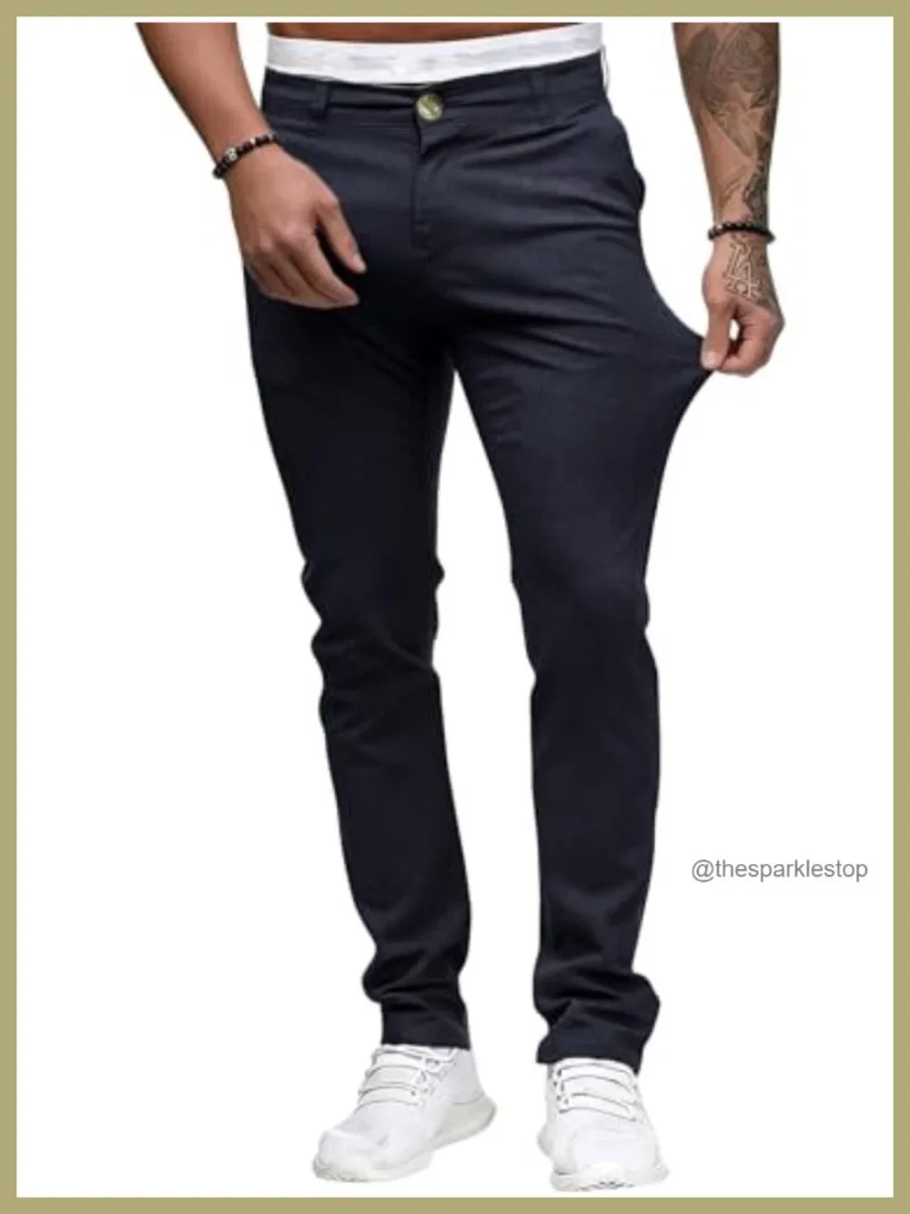 Slim Fit Stretch Chino Pants Flat Front Lightweight Casual Dress Pants